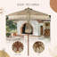Parasol raffiné décontracté en bois massif de 7 pi Boho pour hôtel de charme, salon Vineyard Estate, spa bien-être - rustique bohémien, brun clair moka-147701116-147701118