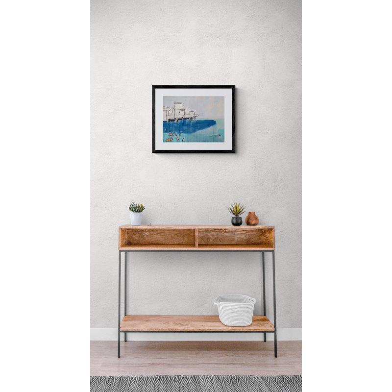 Joyuda Bathers Print by Carlos Davila Rinaldi, Black Framed Paper, 17.25" H x 21.25" W