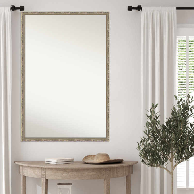Miroir mural Mila, 25,5 po x 37,5 po, Argent argent