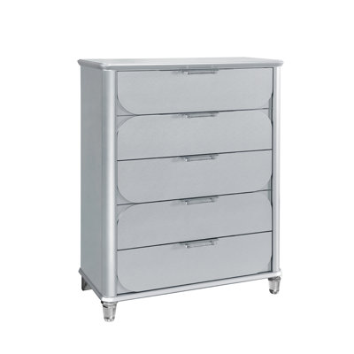 Commode argentée LAURA
