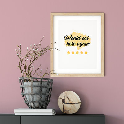 " Would Eat Here Again (5 Star Review Yellow) "