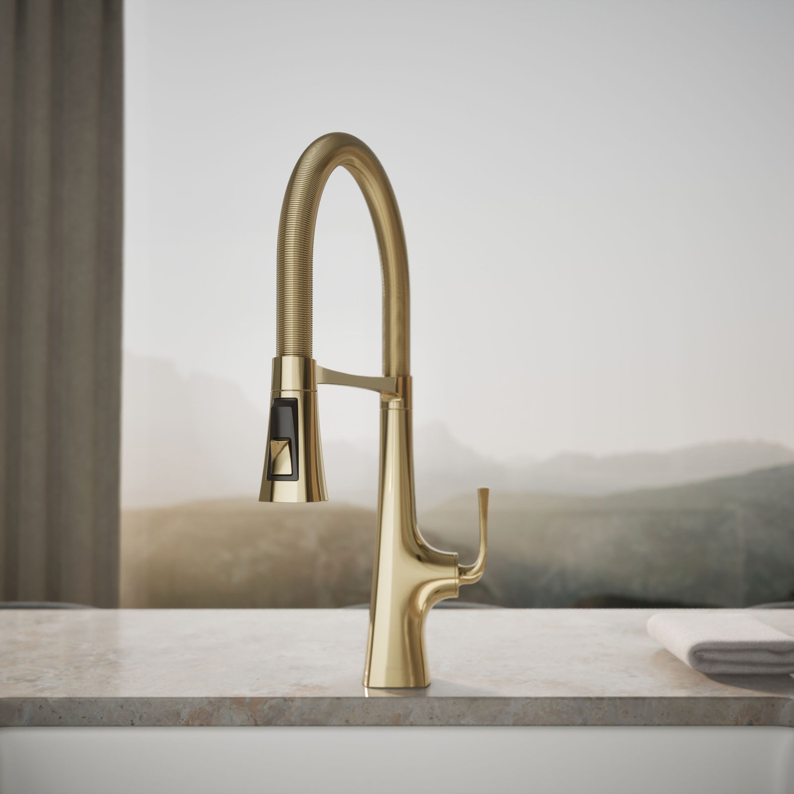 Graze Kitchen Faucet, Vibrant French Gold