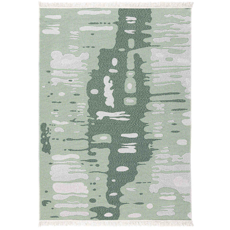 Tapis rectangulaire en coton Kendarrius, Tapis de couloir 2 pi 8 po x 9 pi 11 po