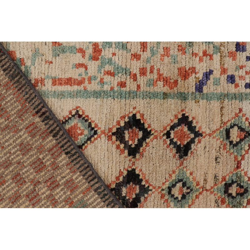 Moroccan Hand Knotted Area Rug, Rectangle 8' x 10'