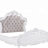 Latisha Button Tufted Bed in White