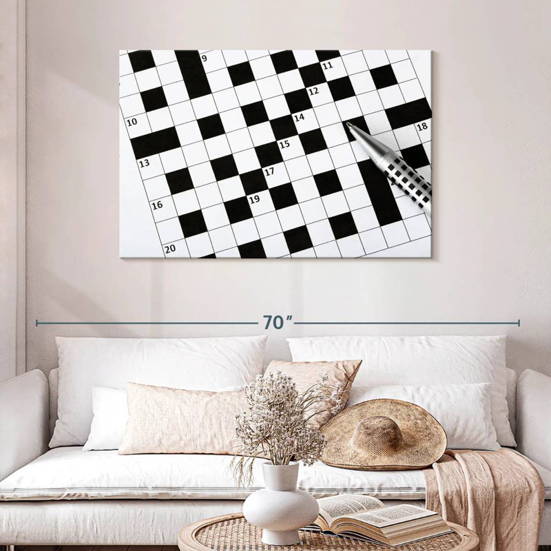 Blank Crossword Puzzle Photography, 30" H x 45" W