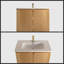 30" Light Oak Bath Vanity with Ceramic Sink - Soft Closing Doors, Modern Freestanding/Wall Mount Design