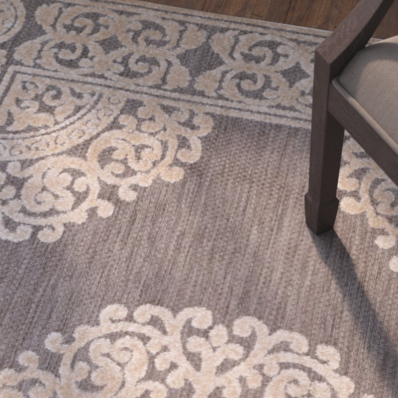 Tapis oriental taupe Parsons, Rectangle 6 pi 7 po x 9 pi 6 po