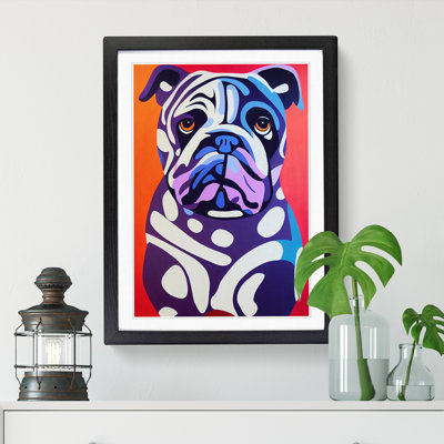British Bulldog Abstract Vol.2 - Framed Print