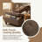Brown Storage Ottoman | X-stitched Design | Non-pilling Fabric | Solid Wood Frame