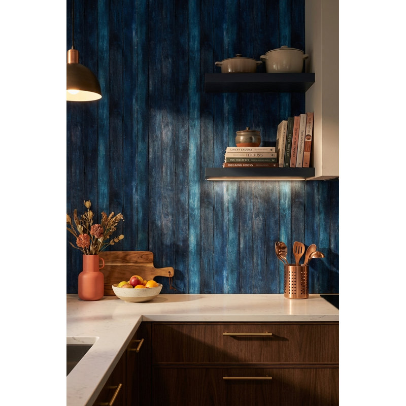 Papier peint Starry Night, planches de bois, éclaboussures de peinture