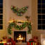 Warm White LED Battery-Operated Pine Garland | PVC Mix, Flexible for Fireplace Mantle, Stairs & Indoor/Outdoor Holiday Decor