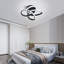 Janyia 1 - Light 31cm Black Geometric LED Flush Mount-1688583968