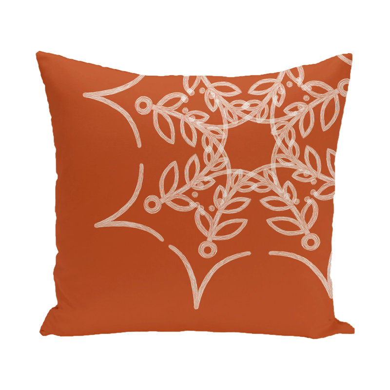 Coussin d'extérieur carré, Orange, H 16 po x l 16 po
