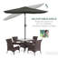 Parasol de marché d'extérieur de 6,5 pi x 10 pi avec manivelle et inclinaison à bouton-poussoir Outsunny-1634826897