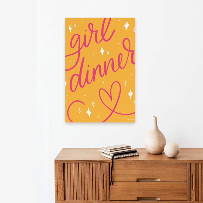 Girl Dinner - Contemporary Modern Farmhouse Bright, H 24 po x l 16 po