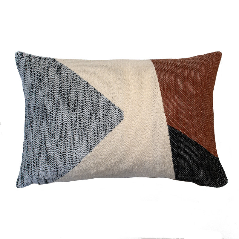 Caureen Abstract NATURAL Rectangle Throw Cushion
