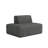 Berlare Upholstered Compression Gray Corduroy Modular Singler Side Accent Chair – Fully Compressed, No Assembly Required-1132892707