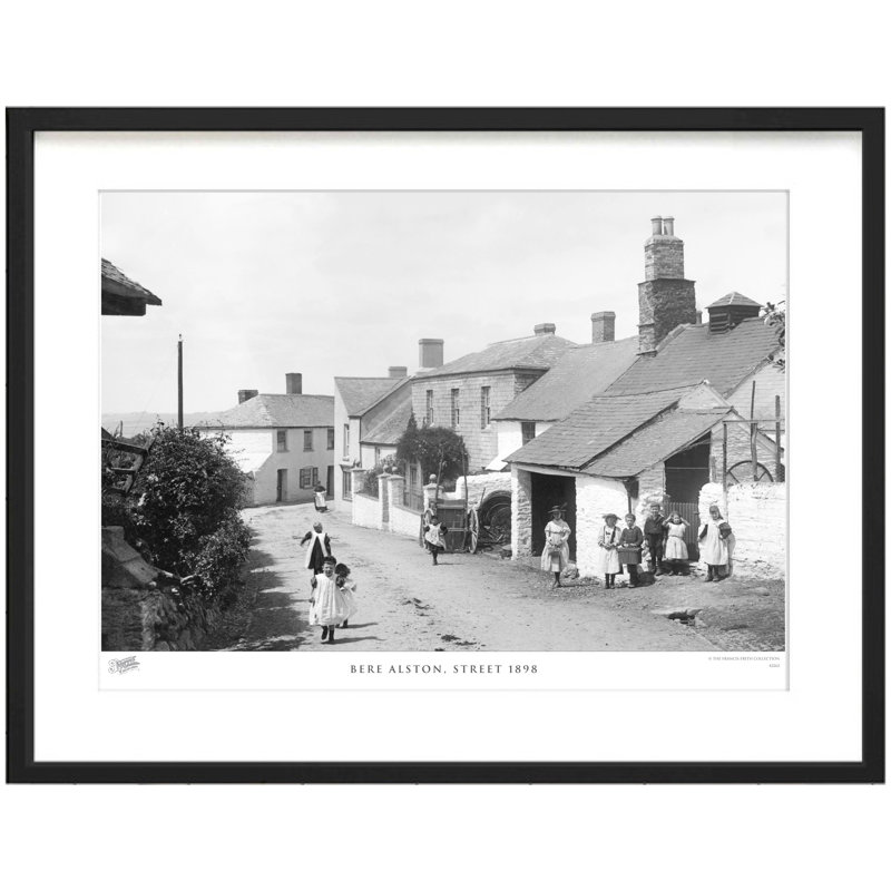 Bere Alston, Street 1898 - Single Picture Frame Print, 60cm H x 80cm W x 2.3cm D