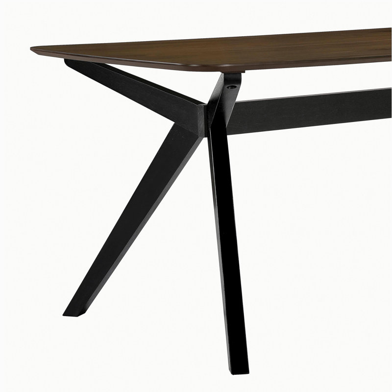 Wood Dining Table ,Walnut+Black