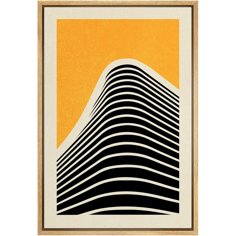 Abstract Vibrant Color Blocks Line Wave Geometric Landscape Abstract Shapes Illustrations Modern Contemporary, 36" H x 24" W