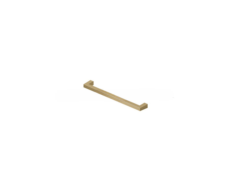 Deltana SBP80U4 Modern Square Bar Pull, 8", HD, Solid Brass in Brushed Brass, Oil-rubbed Bronze