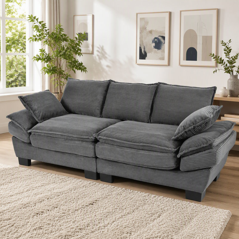 Canapé 85,4 po, Gris