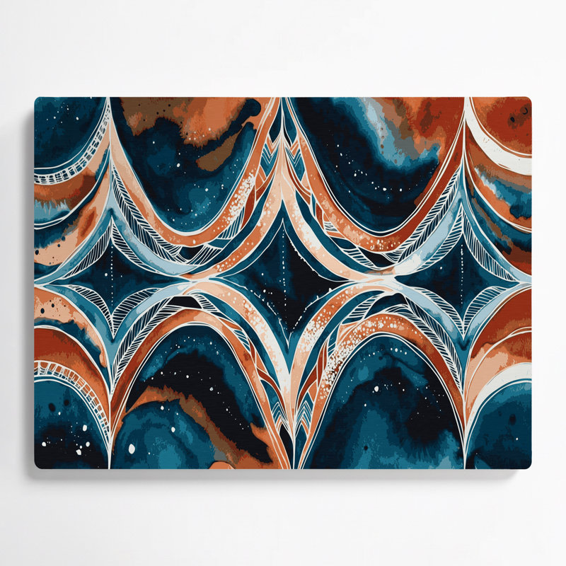 Art mural hawaïen à motifs kahiko gris, H 20 po x l 24 po