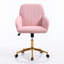 Fauteuil de bureau en velours rose réglable