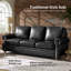 Gerardo 85.5" Genuine Leather Traditional Rolled Arms Sofa With Nailhead Trims-1091278276