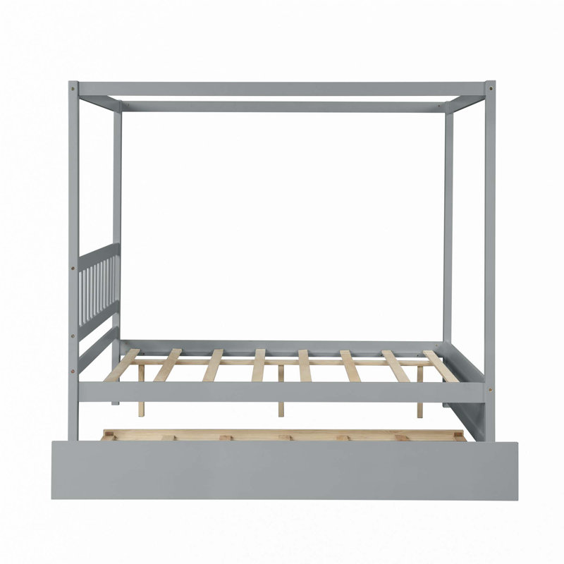 Canopy Bed With Twin Trundle