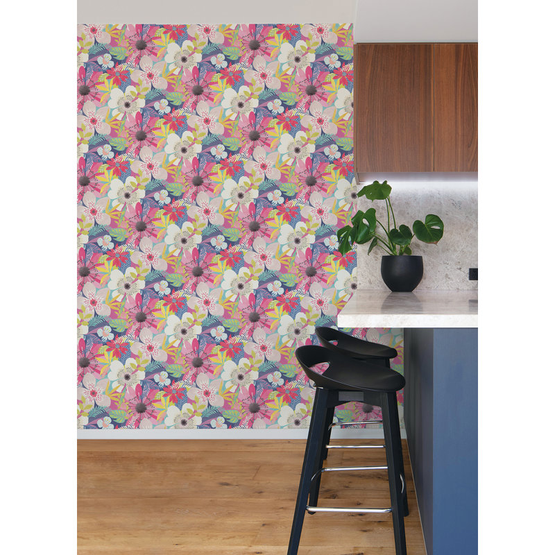Rouleau de papier peint, Rose