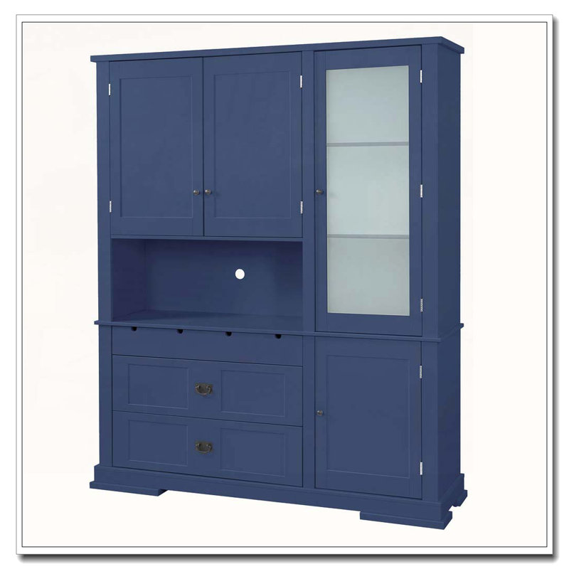 Armoire de cuisine sur pied Traditional, Bleu