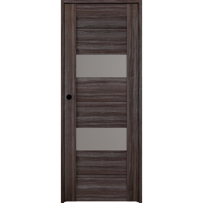 Porte standard préfabriquée en bois manufacturé et en verre Vita DIY-FRIENDLY