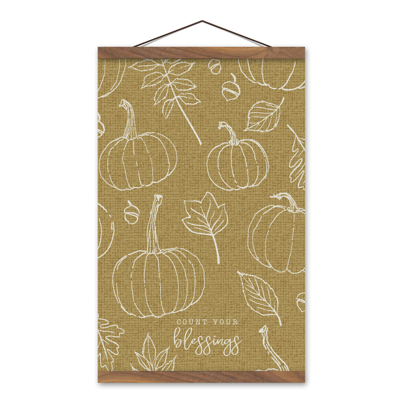 Toile murale citrouille, Jaune
