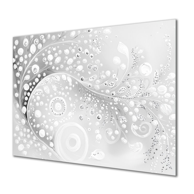 «Abstract Luminous Spiral Waves II», décoration murale moderne en métal, impression sur métal Waves
