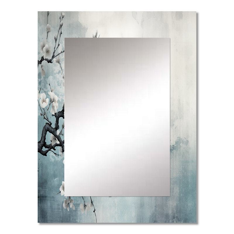 Asian Art Sumi Bird Serenity, 32 po x 24 po