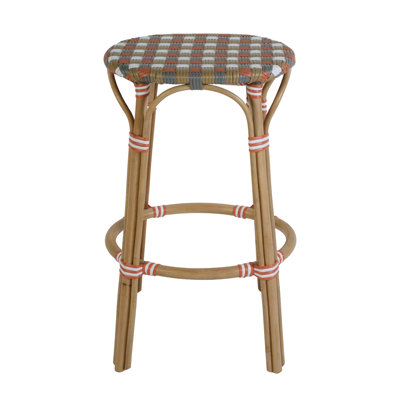 Ballito 30 in. Seat Height Oval Rattan Bar Stool