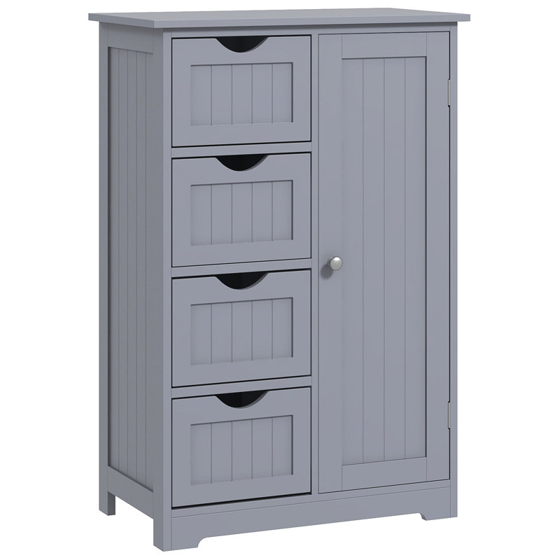 Armoire de salle de bain autoportante, Gris
