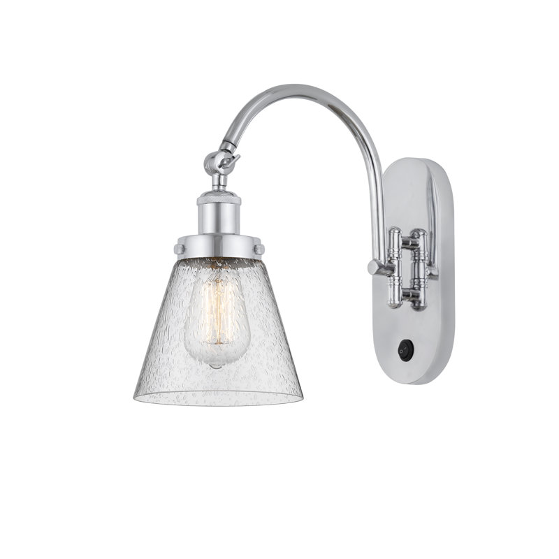Shauna Swing Arm Sconce, No Bulb Included, Polished Chrome