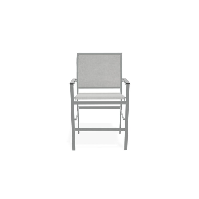 Chaise de café empilable en aluminium Bazza, Graphite, Alliage Sunbrella®