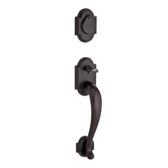 Adirondack Handleset with Deadbolt and Door Lever and Rosette