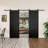 Double Modern Wave Design Sliding Barn Door with Installation Hardware Kit(Easy Assembly)-107231945-93492030
