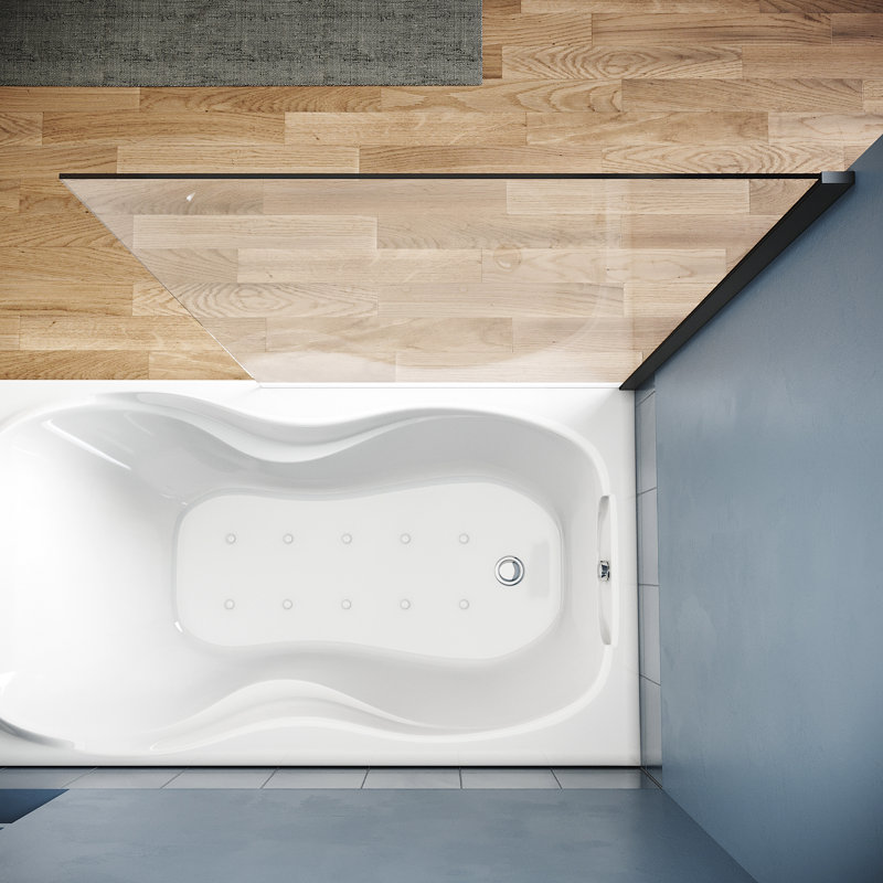 80*140*0.6cm, Silent anti-explosion bathtub  screen, Black