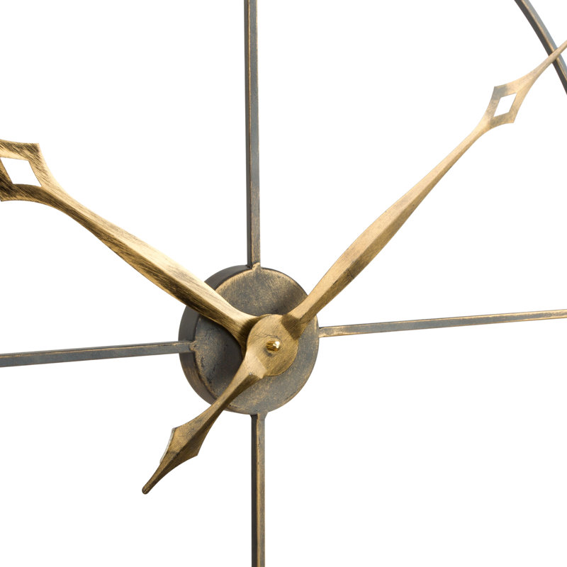 Horloge murale en métal à chiffres romains
