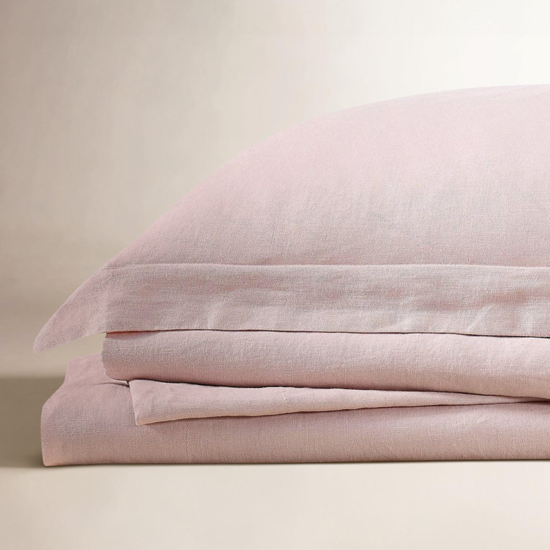 Ensemble de draps en lin Nena Aybar, Rougir, Ensemble de draps pour très grand lit californien