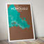 Honolulu City Map 1 Piece Wall Art-1830020096