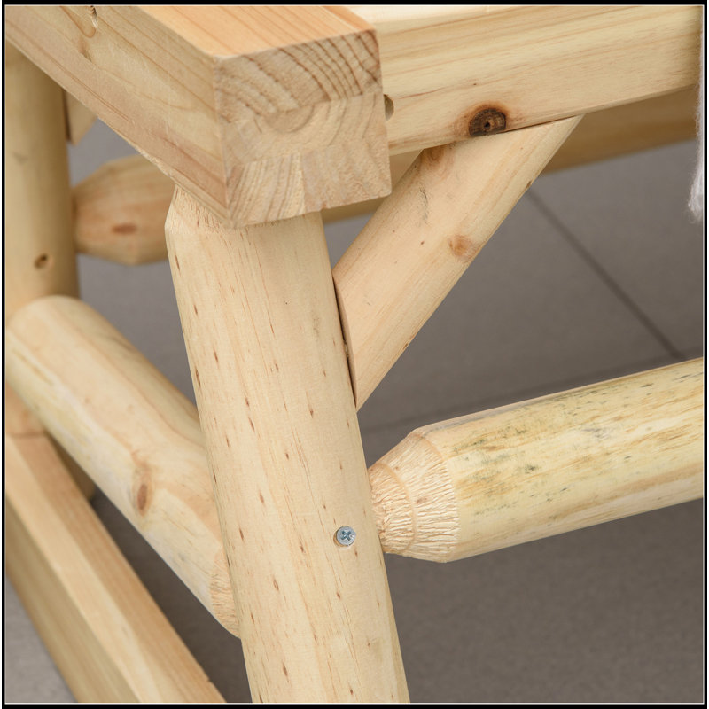 Chaise berçante en bois pour 2 personnes