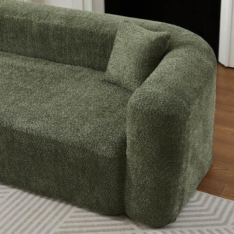 Canapé modulaire en L en chenille spacieux pour salon moderne