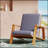 Modern Adirondack Club Chair – Acacia Wood With Cushion – Weather-Resistant, Horizontal Slats For Outdoor Relaxation-1158177166